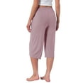 thumbnail image 3 of INSPIRE CHIC Women's High Waisted Pajama Shorts Viscose Comfy Soft Knee Length Long Shorts with Pockets M Pink, 3 of 6