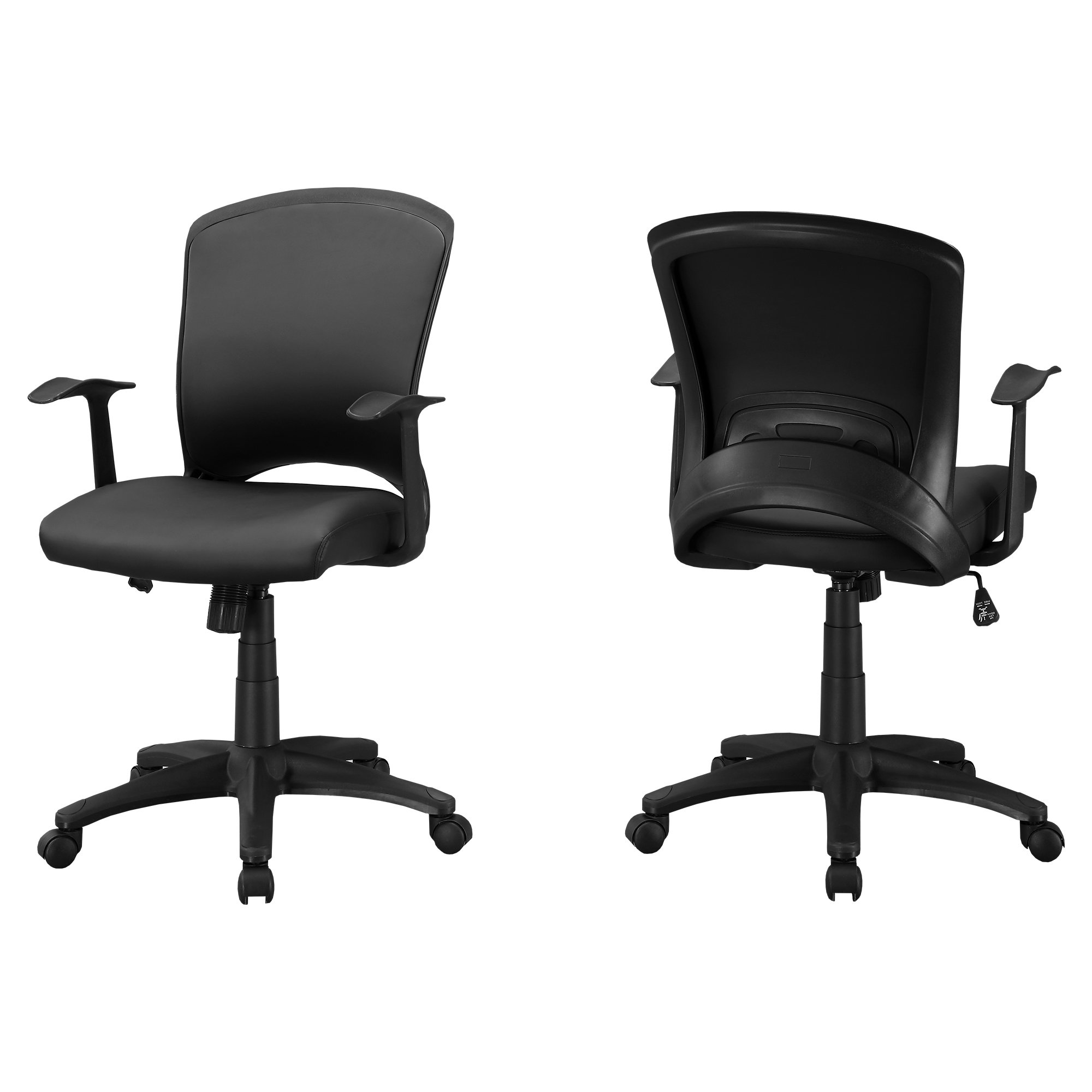 OFFICE CHAIR BLACK LEATHERLOOK / MULTI POSITION