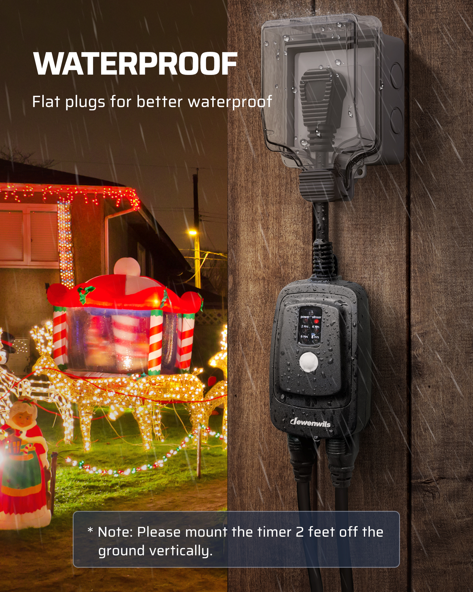 Dewenwils Outdoor Light Sensor Timer with Remote photo 5