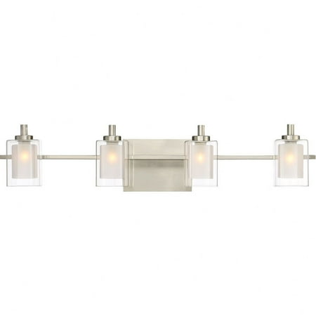 

4 Light Transitional Extra Large Vanity Light Fixture Approved for Damp Locations-Brushed Nickel Finish Bailey Street Home 71-Bel-2242875