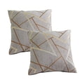 thumbnail image 1 of Funda de almohada cuadrada suave y moderna, cómoda, de chenilla con textura tejida, 2 uds., 1 of 5