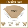 thumbnail image 2 of 160 Count #4 Cone Coffee Filters 8-12 Cup Disposable Coffee Filters 4 Cone Paper Unbleached Natural Number 4 Filters Paper Compatible with Ninja Coffee Filter, Drip and Pour Over Coffee Maker, 2 of 6