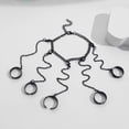thumbnail image 4 of Visland Women Hand Chain Punk Style Five Rings Wrist Chain Ring Unisex Charm Hip Hop Chain Open Rings Set Couple Jewelry, 4 of 7