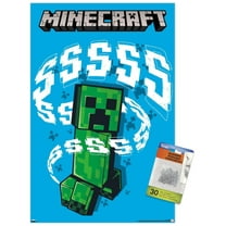 Minecraft - Creeper SSS Wall Poster with Pushpins, 14.725" x 22.375"