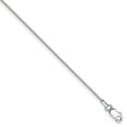 thumbnail image 1 of 10k White Gold .9mm Box Chain Anklet Ankle Bracelet, 1 of 5