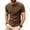 Coffee, variant on Shirts for Men Summer Crew-Neck Button-Down Short-Sleeve Pullover,Sizes S-2XL