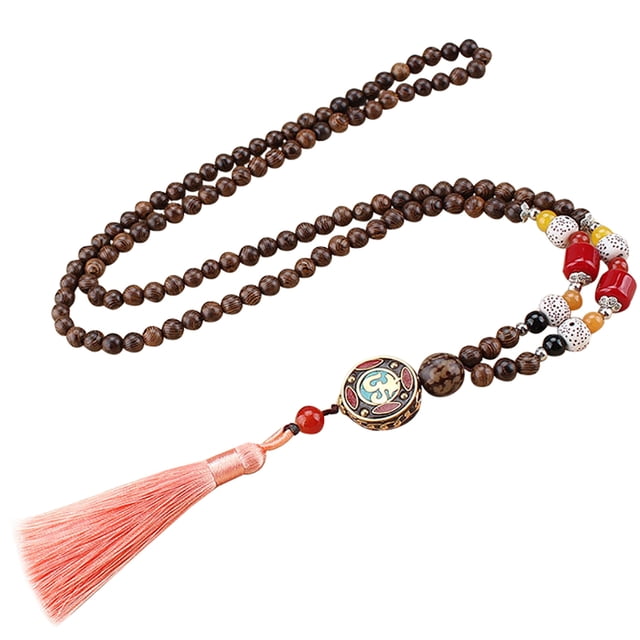 Collier à Franges Bohemia Vintage Pendentif Perle Collier Pull pour Femmes