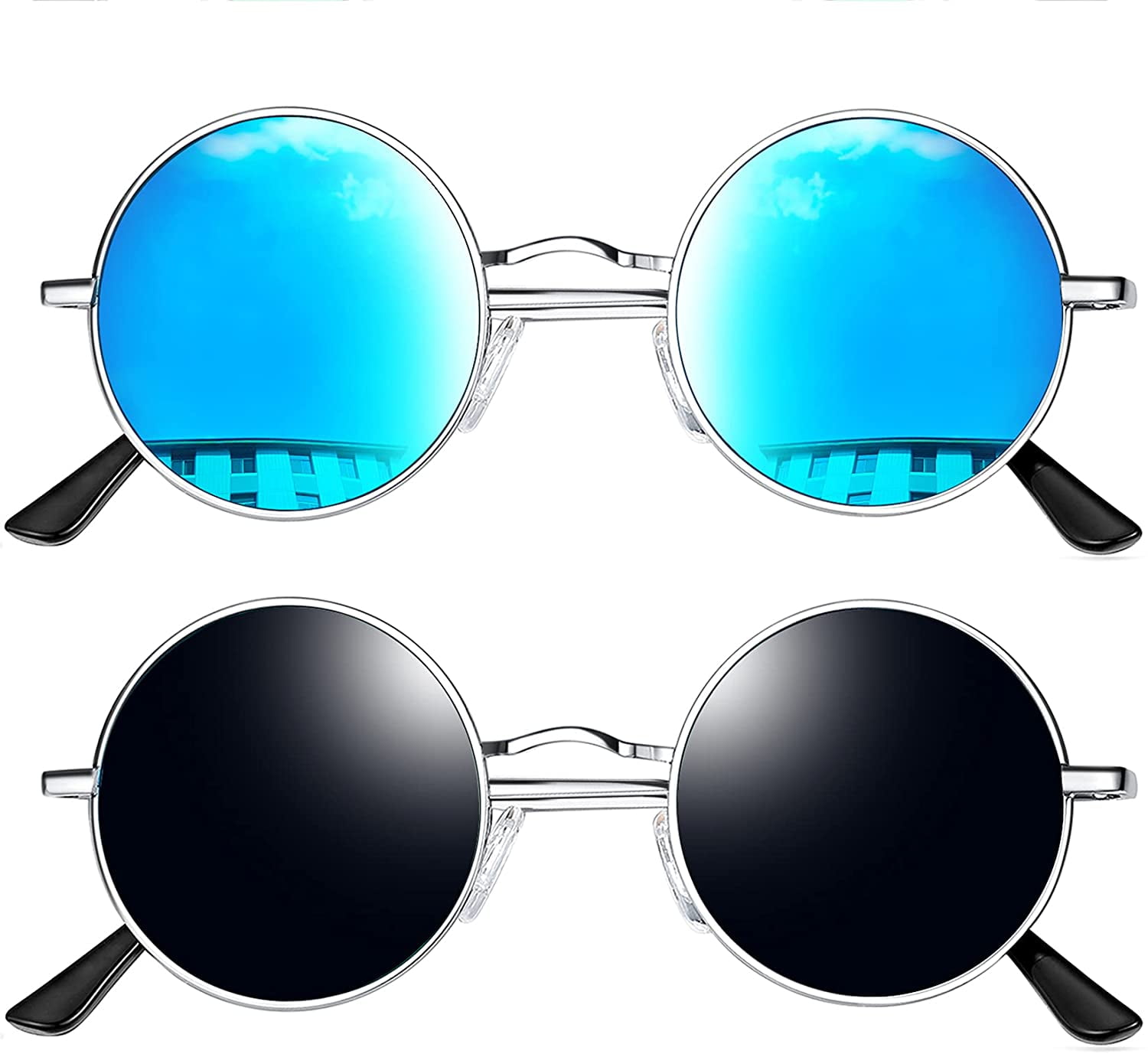 Joopin Polarized Lennon Round Sunglasses Women Men Circle Hippie Sun Glasses 