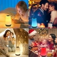 thumbnail image 3 of Yeacher Touching Control Bedside Table Lamp USB Rechargeable 3 Level Dimmable Warm White & RGB, 3 of 8