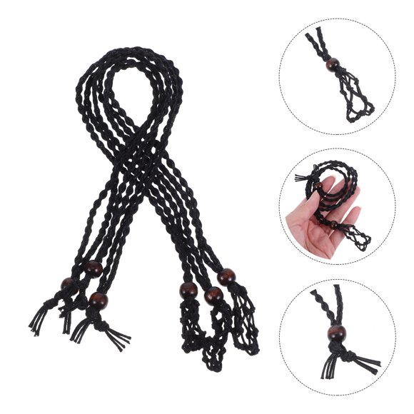 WHAMVOX 3Ud Collar Con Jaula Para Cristal Ajustable En Cuerda Ideal Para Personalizar Colgantes