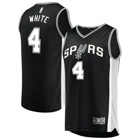 Derick Coleman Jersey San Antonio Spurs Derrick White Fanatics Branded Youth Fast Break Player Jersey - Icon Edition - Black ()
