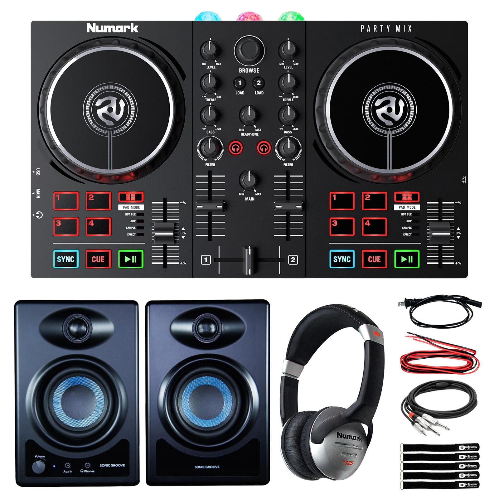 Pioneer 2-Deck DJ Controller DDJFLX4, USB Audio, Mix Music, Stereo