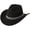 Black, variant on Slccxzc Vintage Western Cowboy Hat with Rhinestone Tassel, Wide Brim Country Concert Headwear