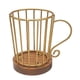 thumbnail image 3 of Cesta porta café de hierro rústico, soporte para cápsulas de café, estante para almacenar papel de café Un oro, 3 of 9