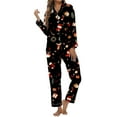 thumbnail image 4 of Christmas pajamas Floral Print Pajama Long Sleeve Comfortable Loungewear Sleepwear For Cozy Nights And Relaxing At Home Soft Breathable Fabric, 4 of 5