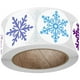 thumbnail image 1 of Etiqueta Celebración Navidad FrostFlakes 10Pzas 10x50 Etiquetas Copos de Nieve Ø2.5cm 8 Diseños Papel Adhesivo Mate Mult, 1 of 3
