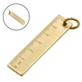 thumbnail image 2 of Lefu 1PC 6cm Small Copper Ruler 3mm Thickened Brass Metal Ruler Copper Key Pendant, 2 of 8