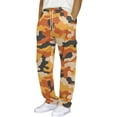 thumbnail image 5 of Dresfit Baggy Joggers for Men Open Bottom Winter Cotton Straight Leg Cargo Sweatpants Drawstring Camo Yoga Trousers Autumn Wide Leg Loose Sweat Pants Saffron 2XL, 5 of 8