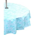 thumbnail image 2 of Outdoor Summer Geometric Waves Patio Table Umbrella Vinyl Tablecloth, Umbrella Hole with Zipper, 70" Diameter Round, 2 of 3
