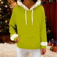 thumbnail image 6 of UQJfacai Christmas Hoodies for Women Faux Fur Trim Hooded Sweatshirts Santa Claus Xmas Holiday Long Sleeve Fleece Pullover Sweaters, 6 of 7