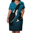 thumbnail image 2 of Vestido holgado de verano para madre e hijo prenda con bolsillo color negro para fiesta, 2 of 6