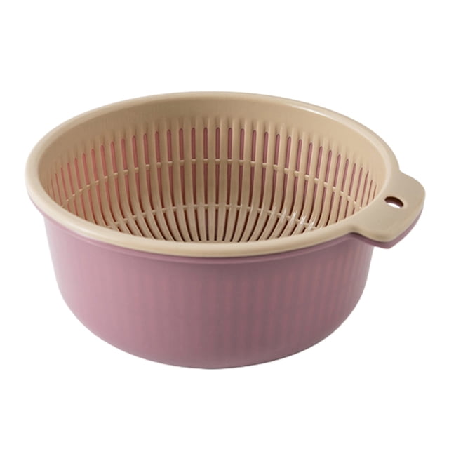 Fruit Basket for Kitchen Sieves Sink Strainer Kitchen Double Drainage Basket Fruit Vegetable Washing Strainer Multi-Purpose Washing Storage Basket Kitchen Cleaning Accessories Kitchen Sink Strainer