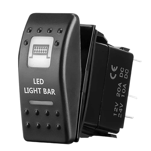 12V 24V Rocker Switch Marine Switch Car Boat Waterproof 5 PIN ON-OFF Switch Truck LED Lamp Buttons For ATV UTV Car Truck RV ,Easy to Install