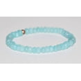 thumbnail image 2 of Natural Aquamarine 8mm Rondelle Shape Faceted Cut Beads Stretchable Bracelet for Men & Women., 2 of 3