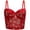 Red, variant on Corset Top for Women with Built in Bra Tank Tops Sleeveless Embroidered Spaghetti Strap Mesh Push up Bustier Bralettes