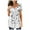 White, variant on IROINNID Women's Pleated Short Sleeve Printed Round Neck Button Tunic Tops