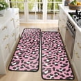 thumbnail image 4 of Kitchen Rugs Sets Of 2,Pink and Black Of Leopard Print Anti Fatigue Kitchen Mat Rugs Non Slip Washable,Decorative Kitchen Floor Mats for Kitchen,Sink,Laundry,17"x47"+17"x47", 4 of 5