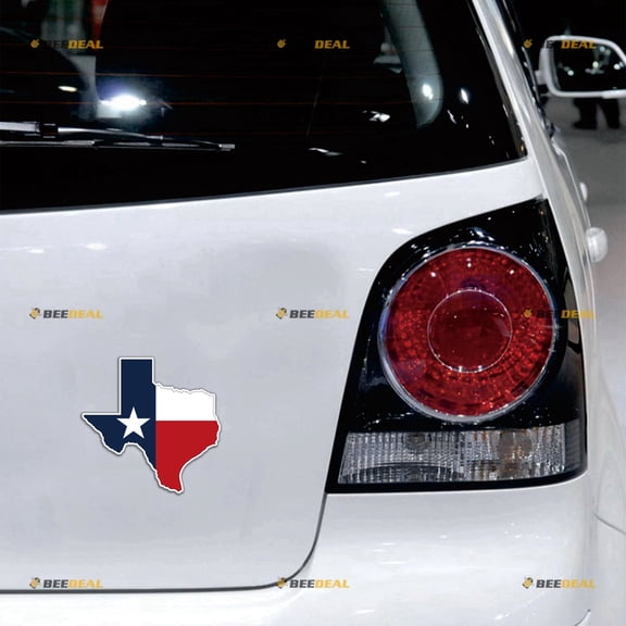 Texas State Flag Map Car Magnet Magnetic Sticker Decal - 2 Pack Reflective 4" - for Truck Door Fridge Reusable Waterproof a0315p