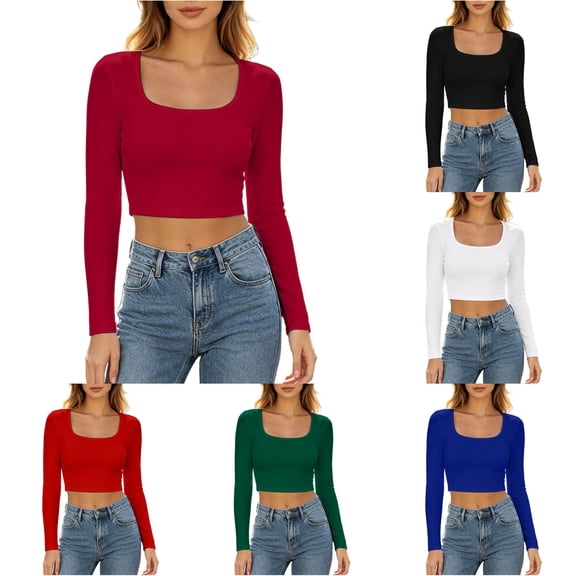 Rhuody Tshirts For Women Slim Fit Solid Color Crop Tank Tops Stretch Sleeveless V Neck Camisole Versatile Womens Clothes Wine