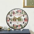 thumbnail image 4 of Yayeee Wall Clock Battery Operated 9.5" Silent Non-Ticking for Living Room, Red Christmas House, 4 of 8