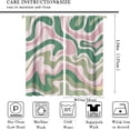 thumbnail image 2 of Boho Pink Green Curtains, Abstract Groovy Spiral Swirl Modern Waves Aesthetic Cute1970s Retro Print Window Drapes for Living Room Kids Bedroom 42x54 Inch, 2 of 6