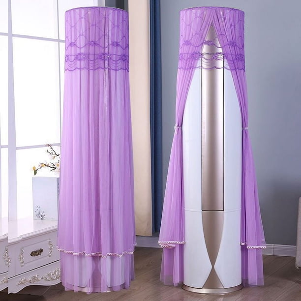 Nvzi Cubierta antipolvo para aire acondicionado Cubierta cilíndrica para aire acondicionado Gabinete vertical La máquina se puede encender sin quitar la cubierta antipolvo 170 cm (violeta claro)