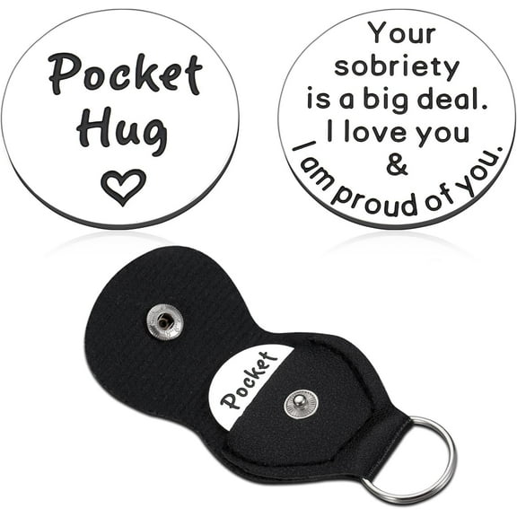 Sobriety Gifts for Men Women 1 Year Sobriety Gifts One Year Anniversary Sober Gifts for Men Women Alcoholics Anonymous Gifts for Male Female Keychain Recovery Cancer Sentimental Gifts Double-Sided