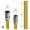 thumbnail image 3 of Gas Connector 30 inch Yellow Coated Stainless Steel, 1” OD Flexible Gas Hose Connector for Tankless Water Heater, with 3/4” FIP x 3/4” MIP Stainless Steel Fittings, 30” Gas Appliance Supply Line, 3 of 7