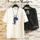 thumbnail image 3 of Conjuntos de pantalones cortos Ropa deportiva Ropa de hombre Camiseta elegante Hombre Trajes deportivos negros Chándal gráfico Top estampado Manga corta XL, 3 of 5