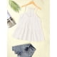 thumbnail image 4 of Blusas holgadas con tirantes finos y cuello en V estilo halter y peplum para mujer, 4 of 4