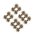 thumbnail image 1 of Maytalsory Handmade Sewing Accessories Frog Knot Closure Buttons Chinese Frog Knot Flower Fastener Set Cheongsam Buttons coffee and gold, 1 of 6