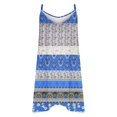 thumbnail image 3 of Gibobby Vestido casual de verano para mujer Vestido veraniego bohemio para mujer, vestido informal de verano, cuello redondo, sin mangas, vestido sin mangas, v(Azul,M), 3 of 5