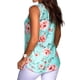 thumbnail image 5 of Chaleco de mujer Boho Camiseta sin mangas con estampado floral Camiseta con cuello en V, Verde claro, S Advancent AP002566-06, 5 of 7