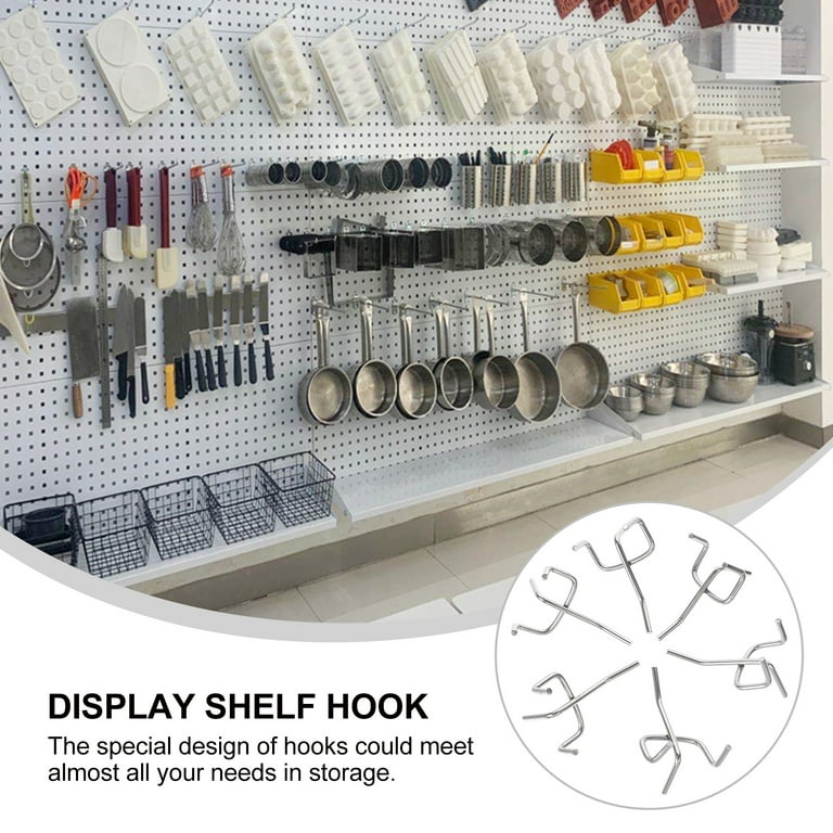 50 Pcs Pegboard Hooks Heavy Duty Iron Peg Board Hooks for Home Garage Shop  