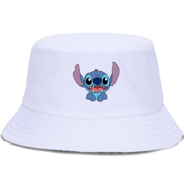 Sombrero de cubo Kawaii Sanrio Kuromi, figura de Anime Stitch Mario, sombrero para el sol al aire libre, moda coreana, ocio, pareja, gorro de lavabo de dibujos animados Y2K