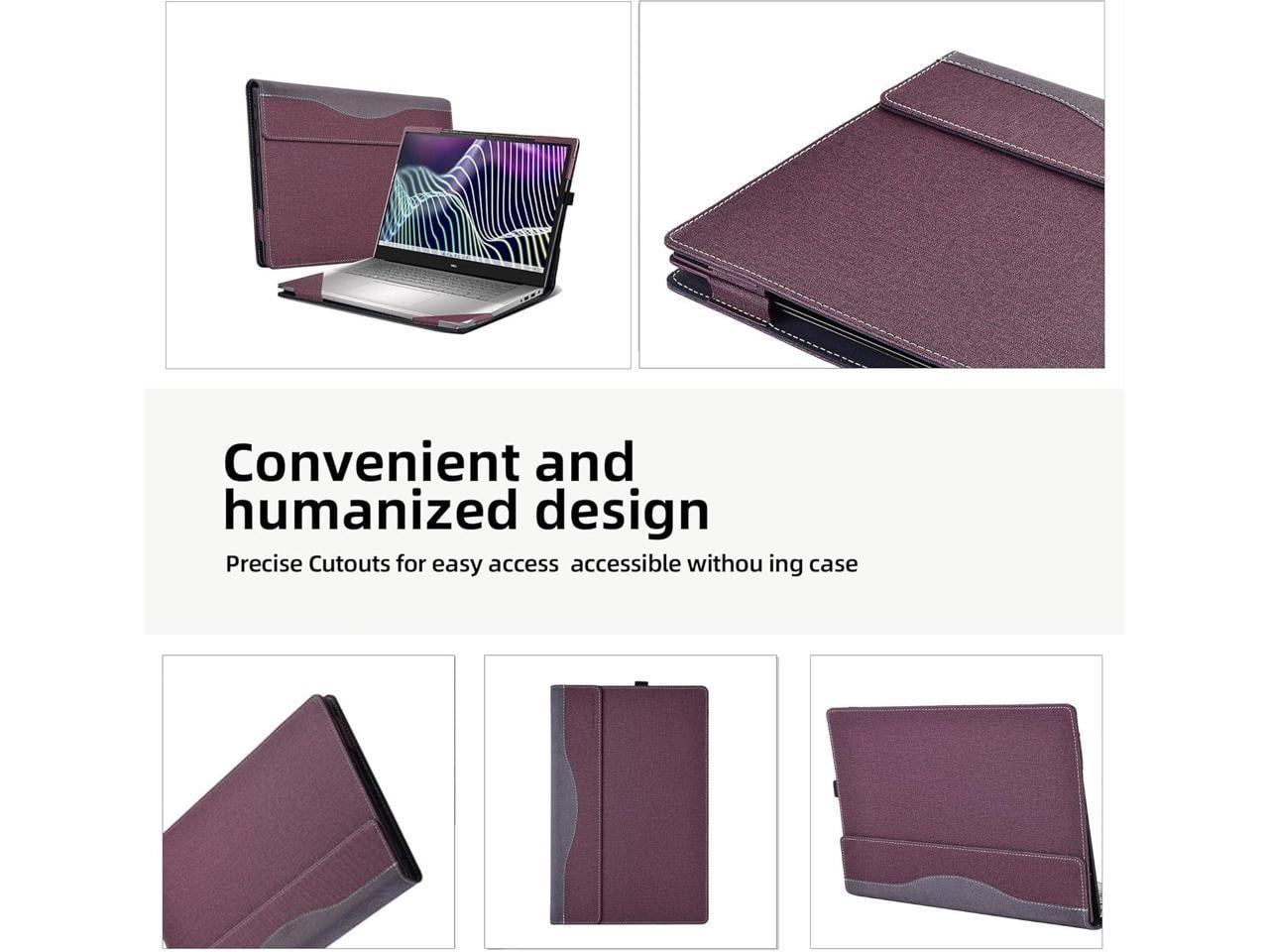 Laptop Case for 16 inch Dell Latitude 7000 7640 Laptop (2023) | Latitude 7650 Laptop16" Notebook Laptop PU Leather Detachable Protective Cover with Pencil Holder