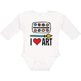 thumbnail image 3 of Inktastic Painting I Love Art Boys or Girls Long Sleeve Baby Bodysuit, 3 of 5