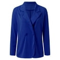 thumbnail image 3 of Vedolay Womens Coat Womens Casual Long Sleeve Open Front Work Office Fashion Blazer Jackets,Blue XXL, 3 of 5