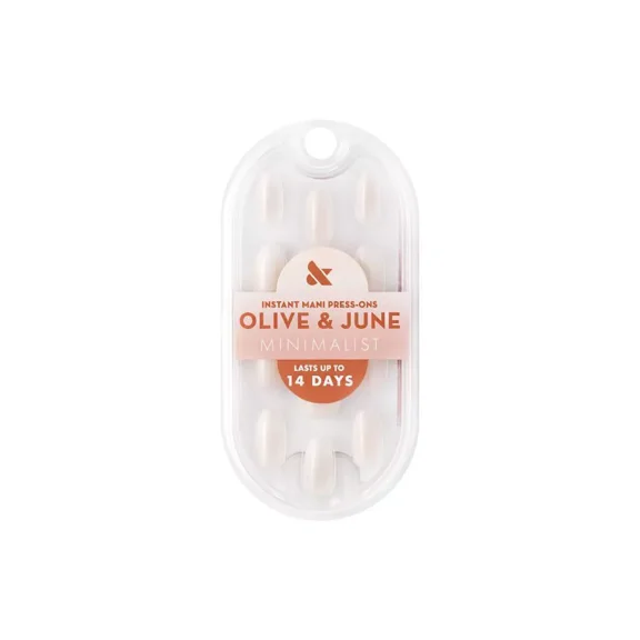 Olive & June Instant Mani Press-On Nails, Pure White Syrup