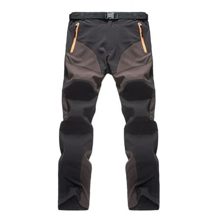Inevnen Mens Snow Ski Waterproof Softshell Snowboard Pants Outdoor Hiking Zipper Bottom Leg